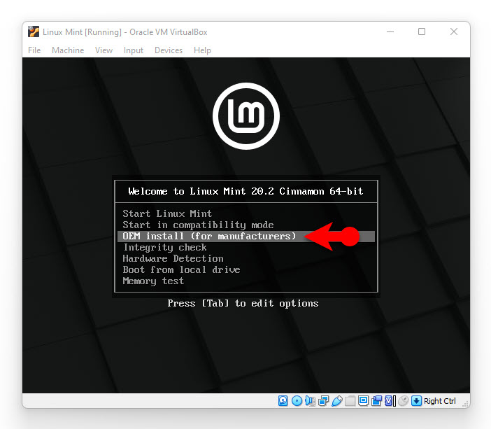 Choose Oem Install