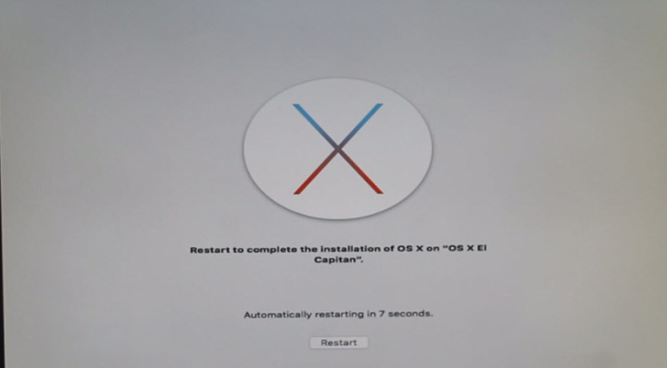 Restart To Complete Installation Of Mac Os On Your Partition Disk
