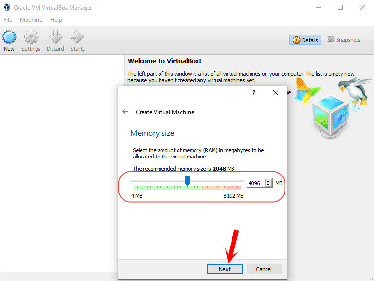 Choose Memory Size 4