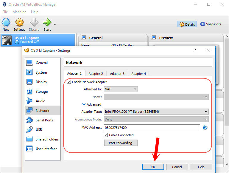 Managing Network Adapter Type 2