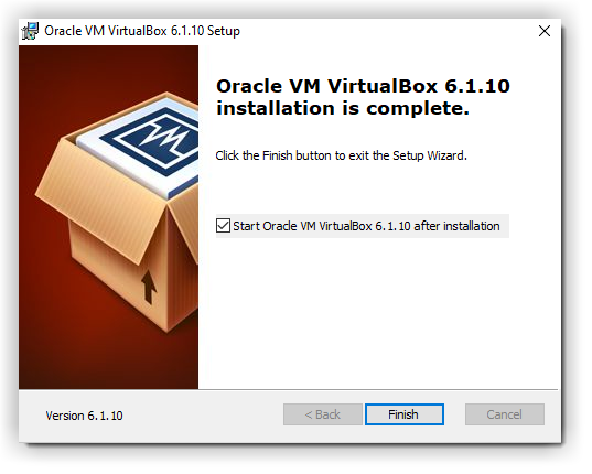 Virtualbox Setup Completed