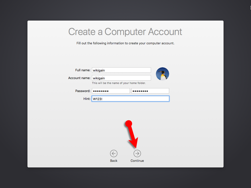 Create A User Account