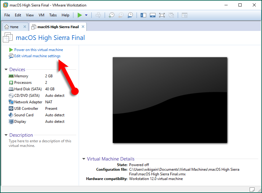 Edit The Vm Settings