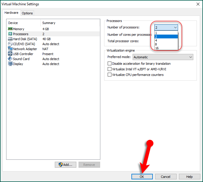 Increase Processors