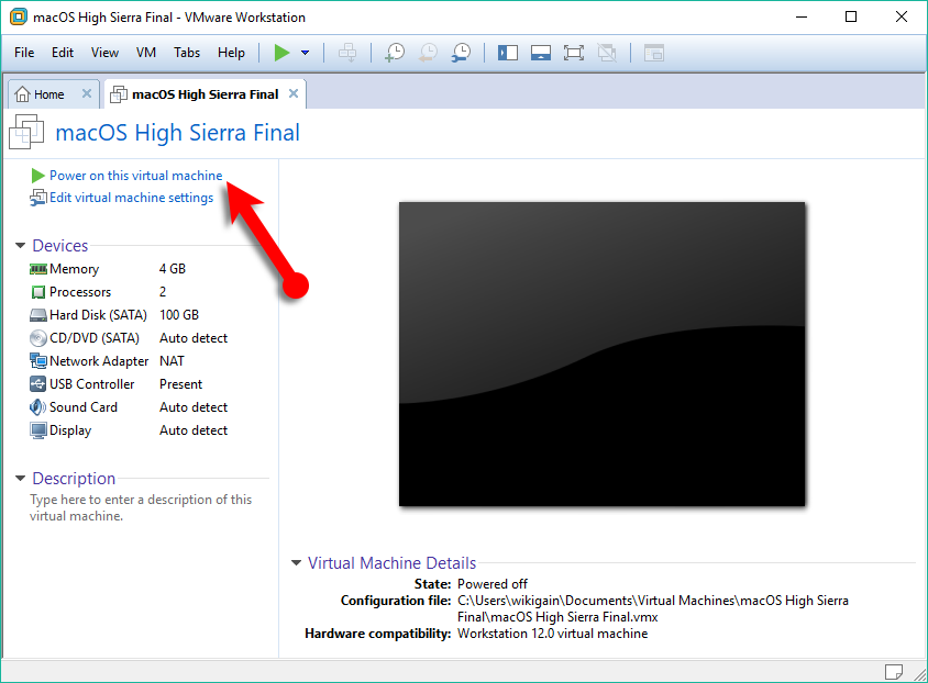 Power On The Vm