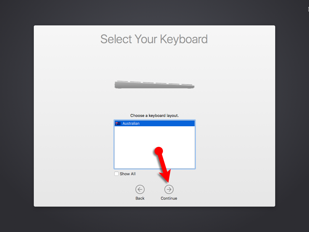 Select Your Keyboard Layout