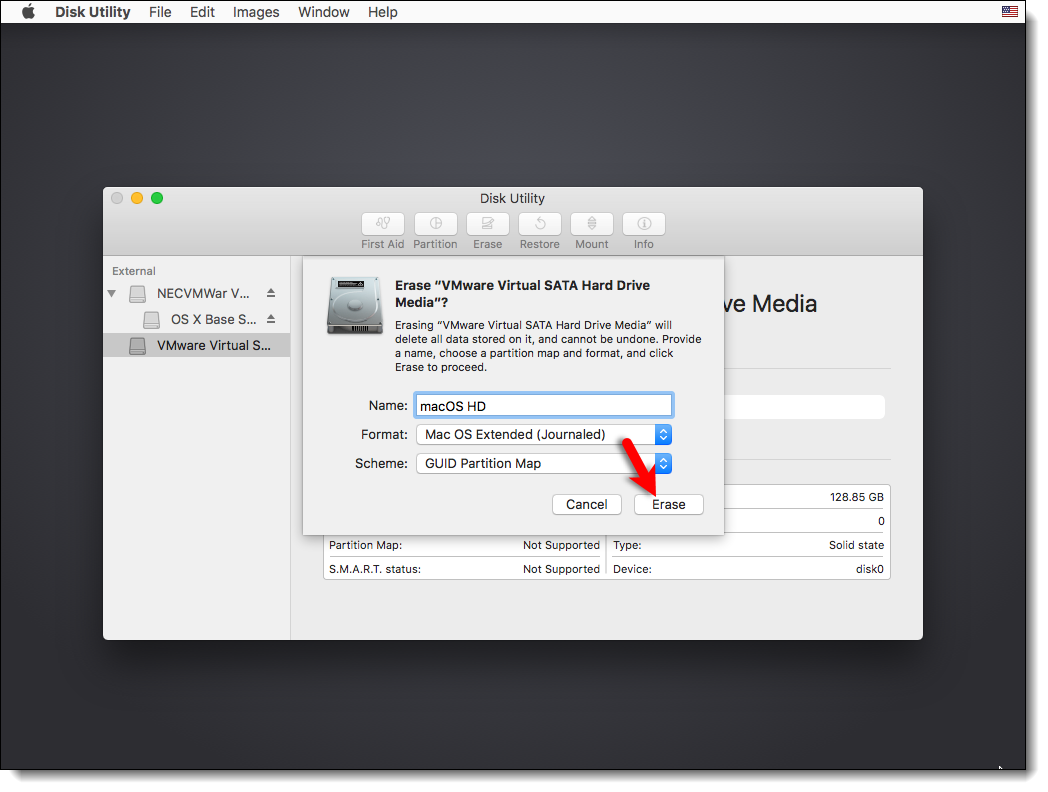Erase Vmware Vshdm Macos Sierra