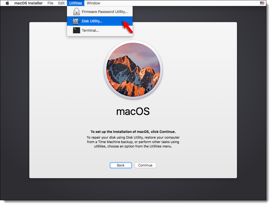 Go To Disk Utility Macos Sierrra