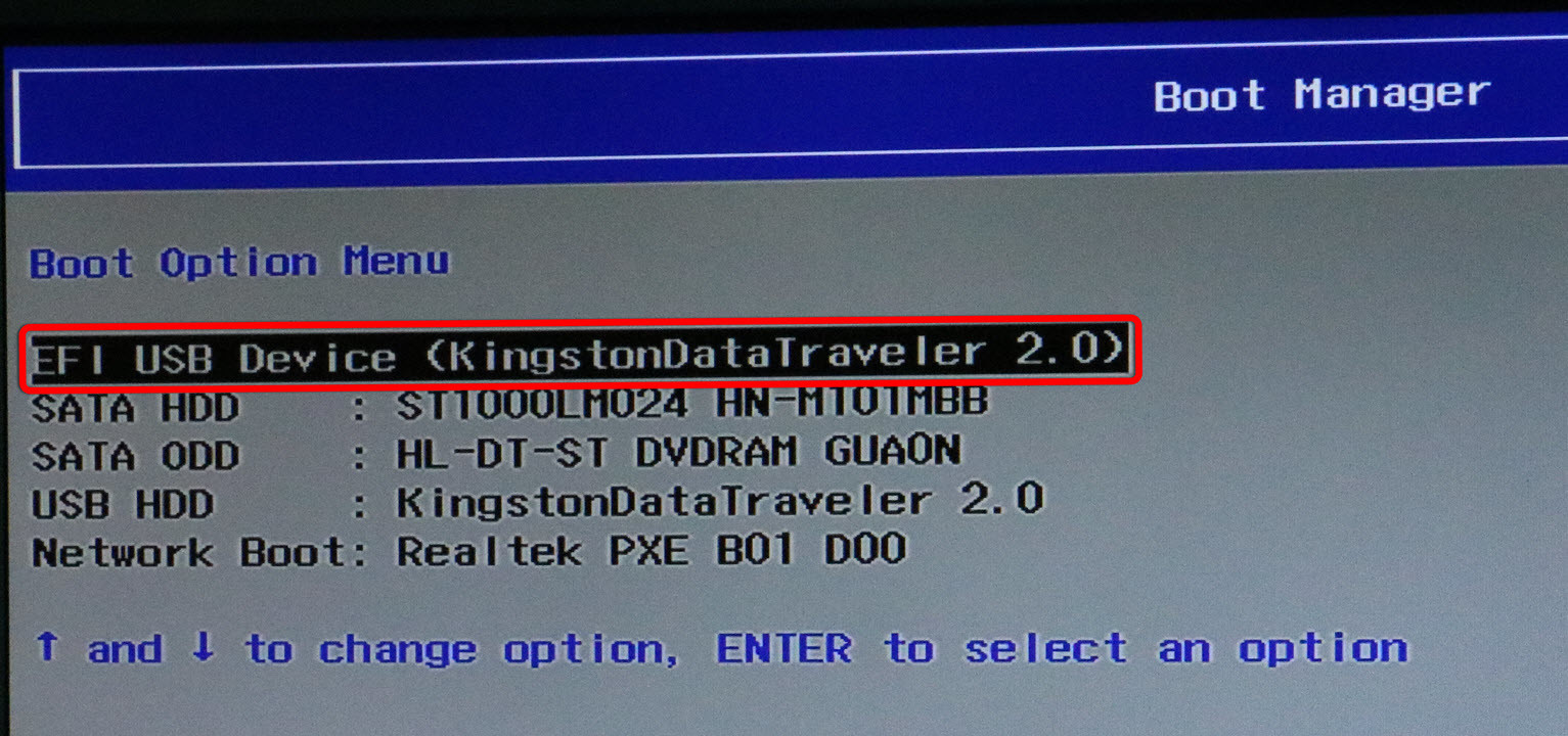 Boot From Efi Usb Device