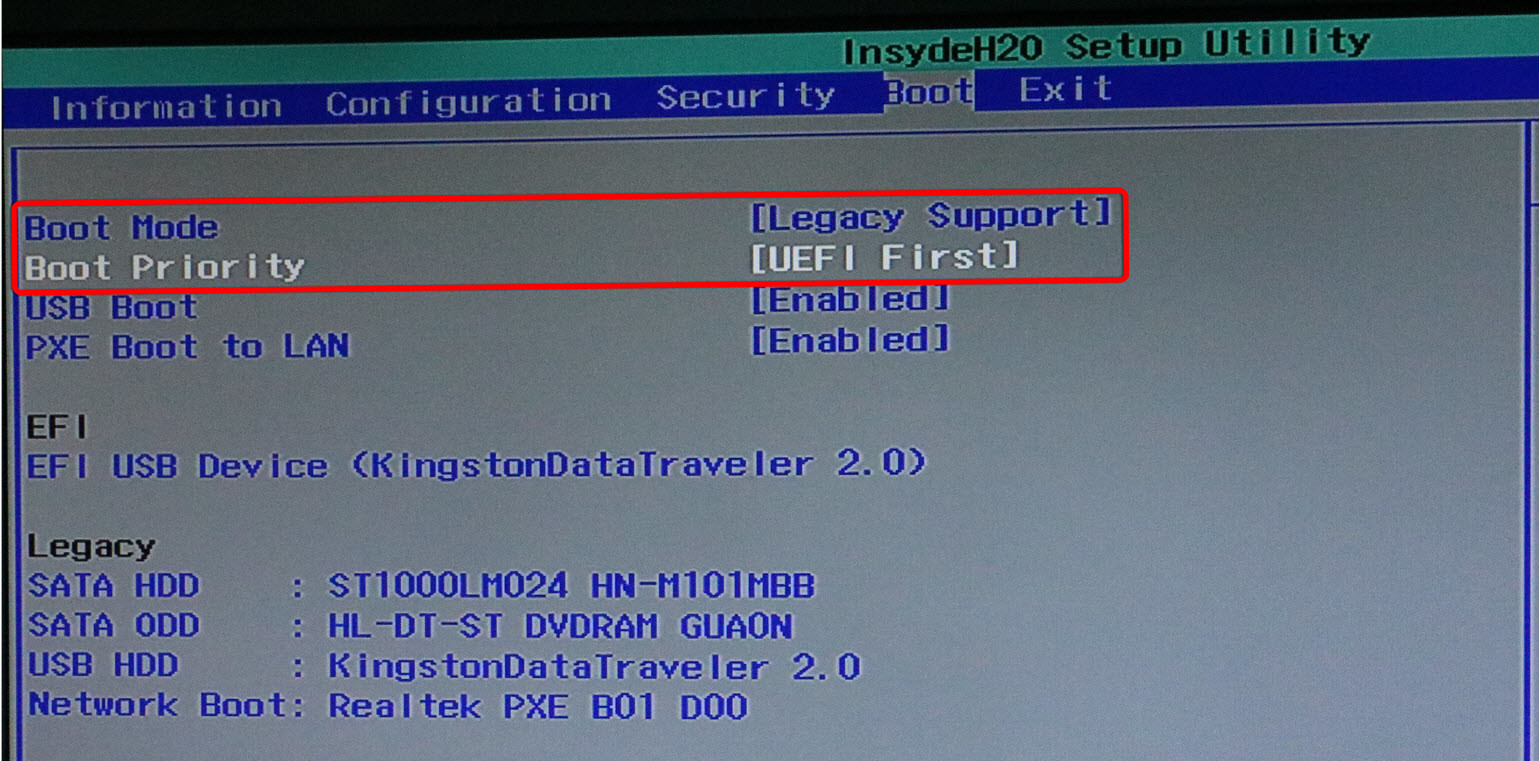 Boot Uefi Mode
