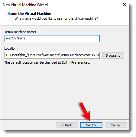 Name And Save Macos Sierra Vm