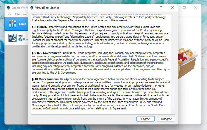 2 Virtualbox License