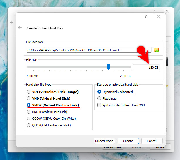 7 Configure Storage Type