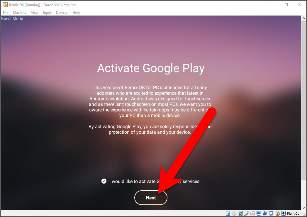 Activate Google Play