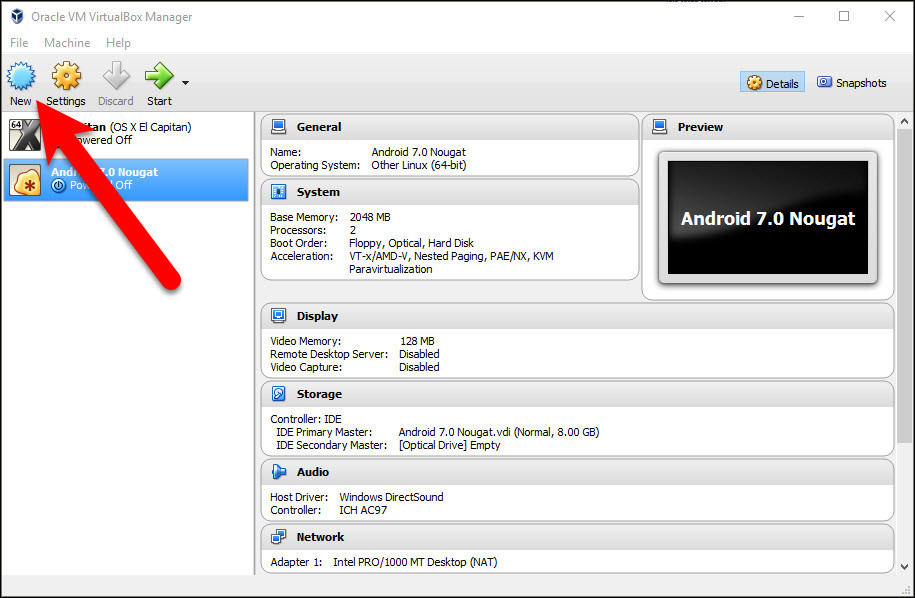 Create New Vm