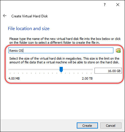 File Location Size