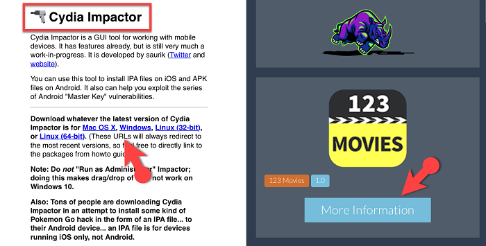 Download Cydia Impactor Tweaked Ipa