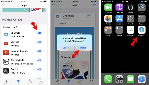 Installez gratuitement les applications Tweaked sur iOS 12.1 (application TopStore)