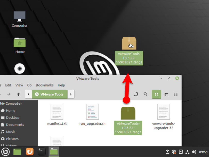 Copy Vmware Tools