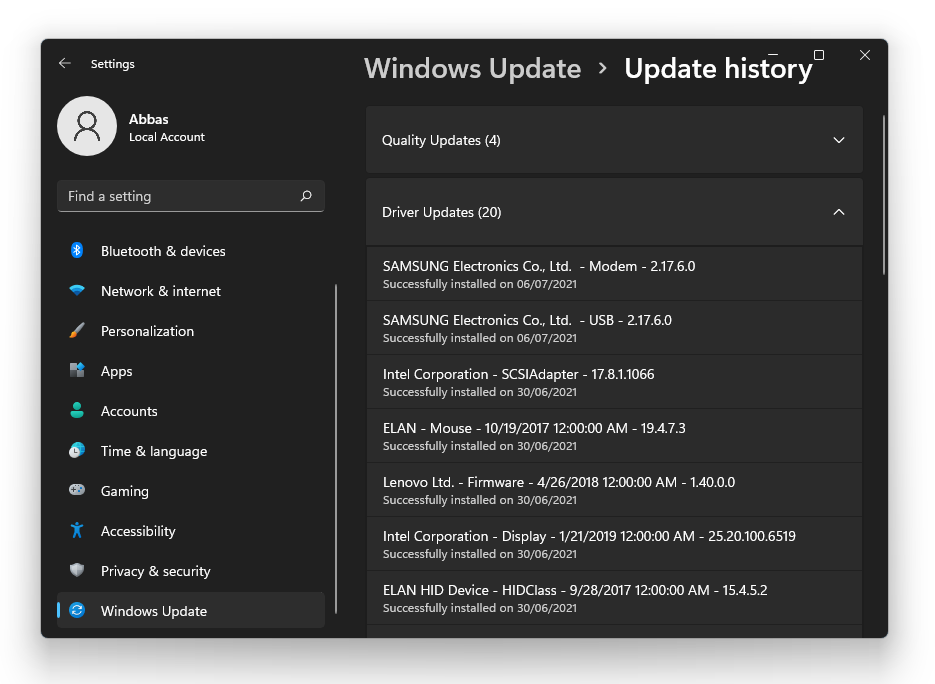 Driver Updates
