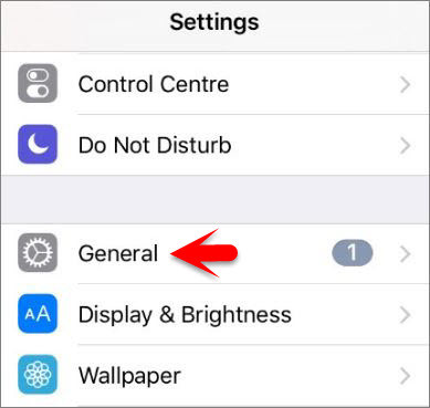 Settings General 3