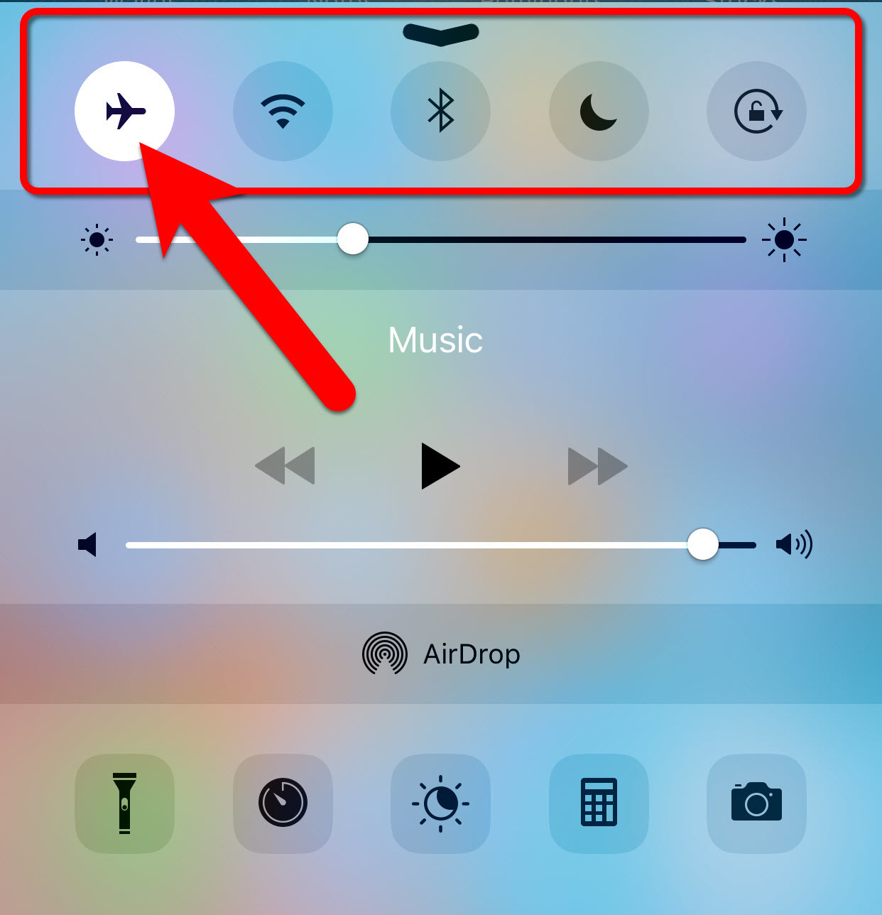 Enable Airplane Mode