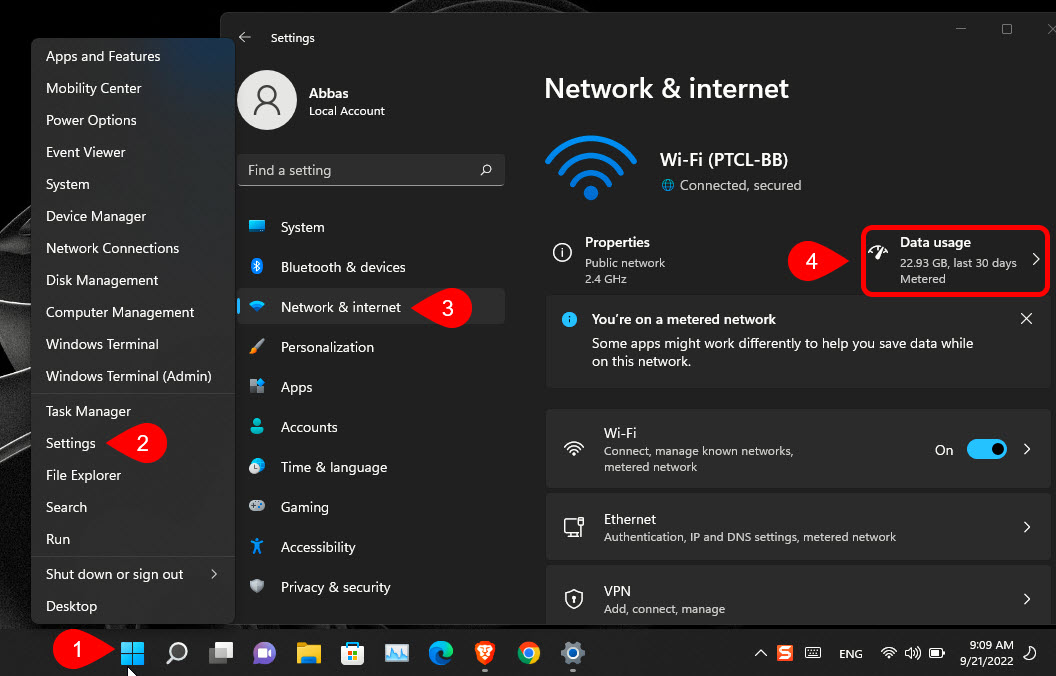 Limiter l'utilisation d'Internet sur Windows 11