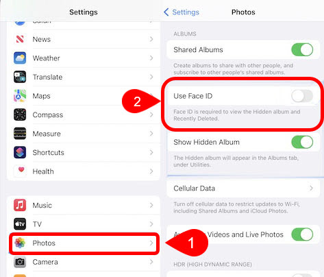 Lock Photos With Face Id Not Working