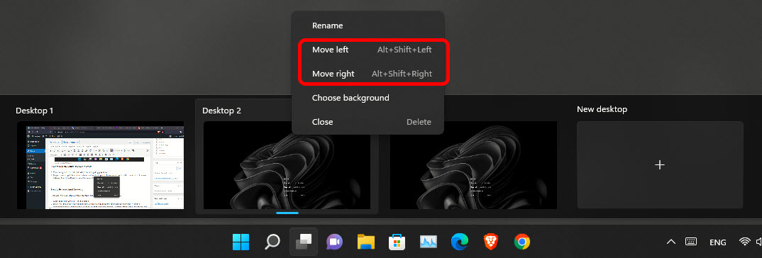 Organize Virtual Desktops In Order