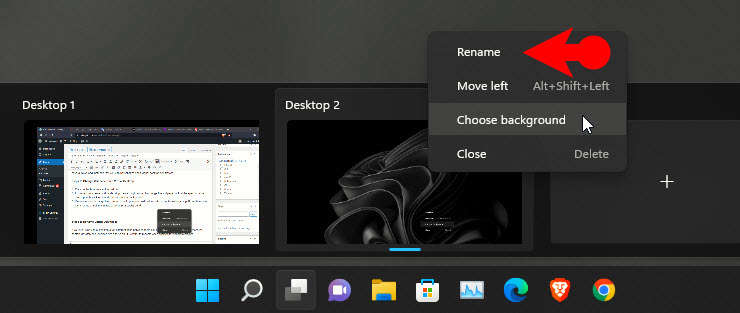 Rename A Virtual Desktop