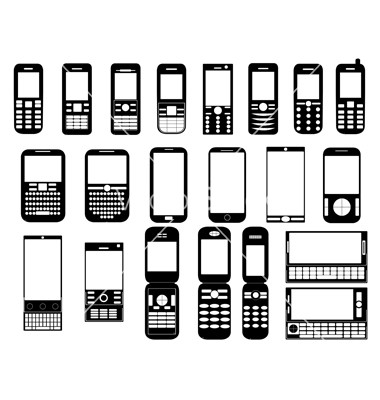 Set Of Mobile Phones Vector 1031344