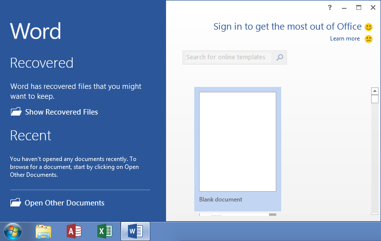 Open Word 2016 In Windows 7