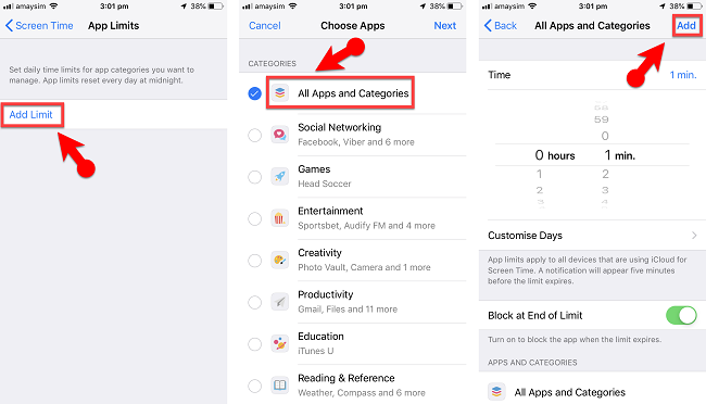 Add Limits To Apps