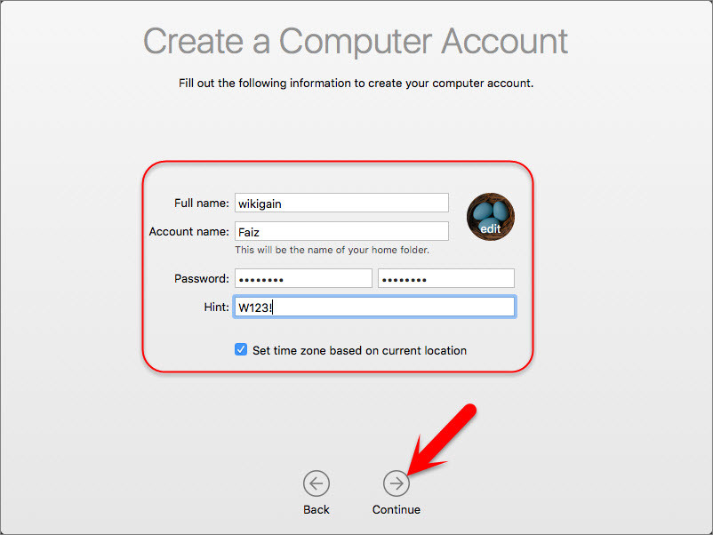 Create Mac User Account