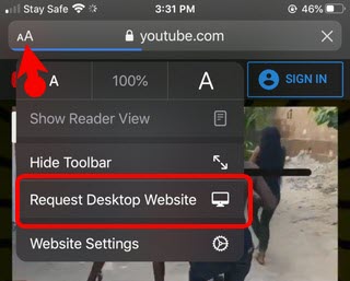 Request Desktop Video On Ios In Safari