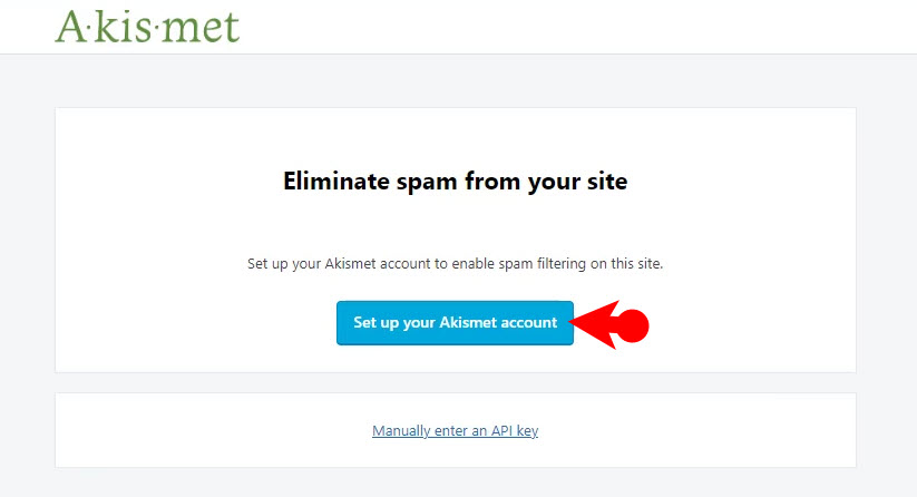 Set Up Akismet Account