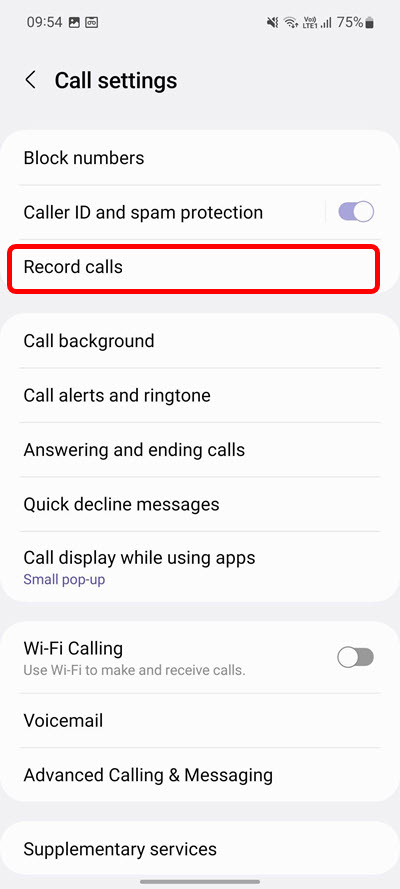 3 tap on record calls