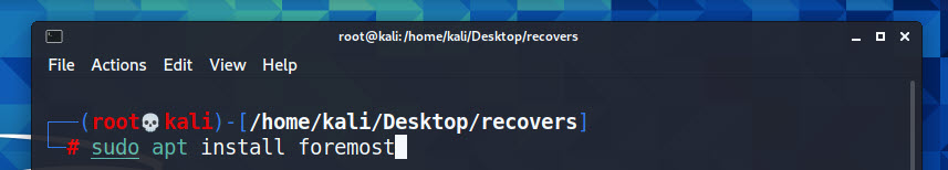 Install Foremost On Kali