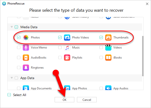 Select Photos Photo Videos To Recover
