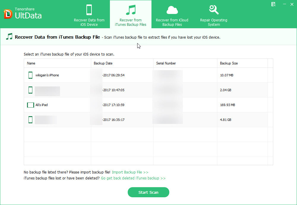 Recover From Itunes Backup Files
