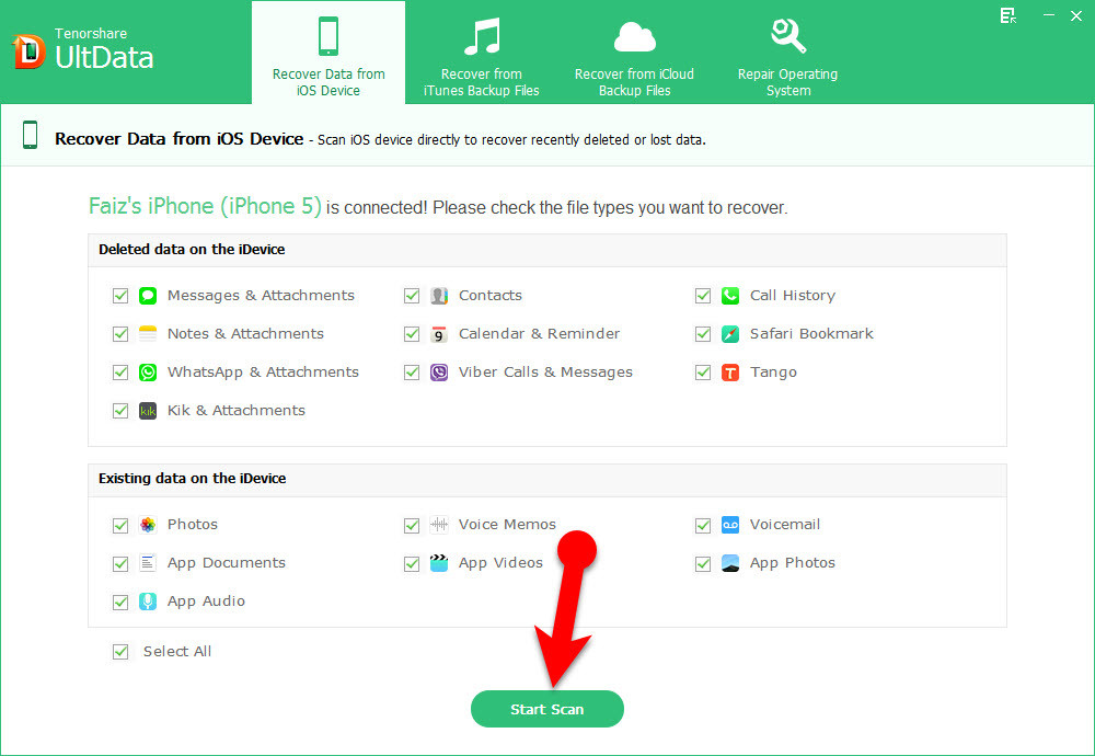 Scan File Type Want To Recover