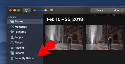 Recently Deleted Photos