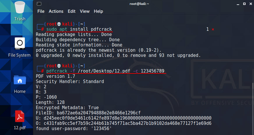 Install Pdfcrack And Recover Your Pdf Password