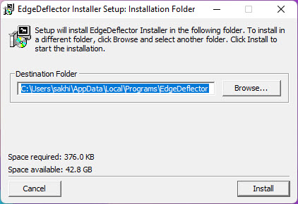 Install Edge Deflector