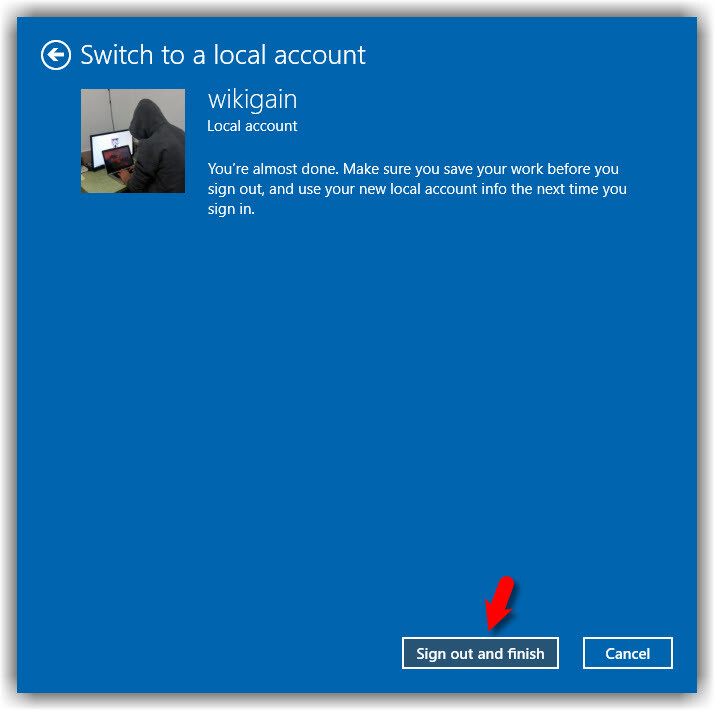 Sign Out From Microsoft Account