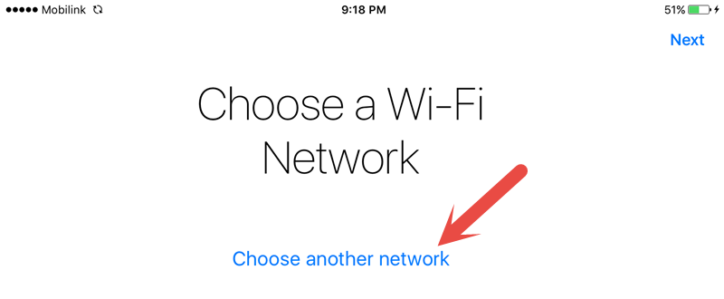 Choose A Wifi Network