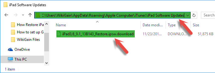 Ipad Software Stored Path
