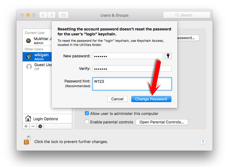 Change Password