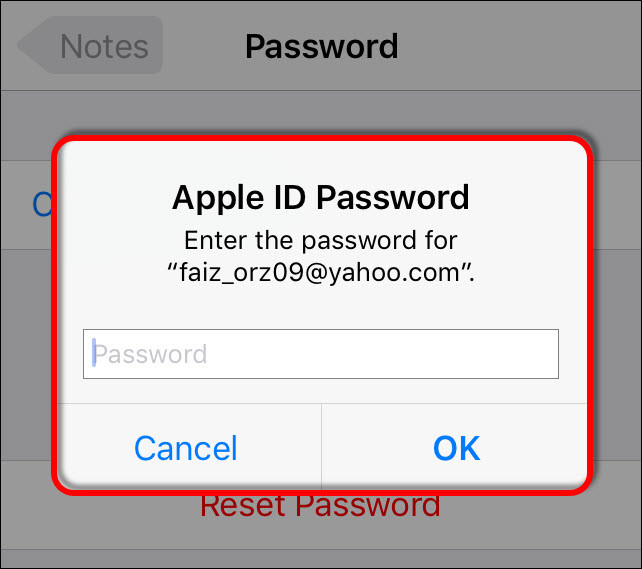 How to Reset Notes App Forgotten Password on iOS 10?