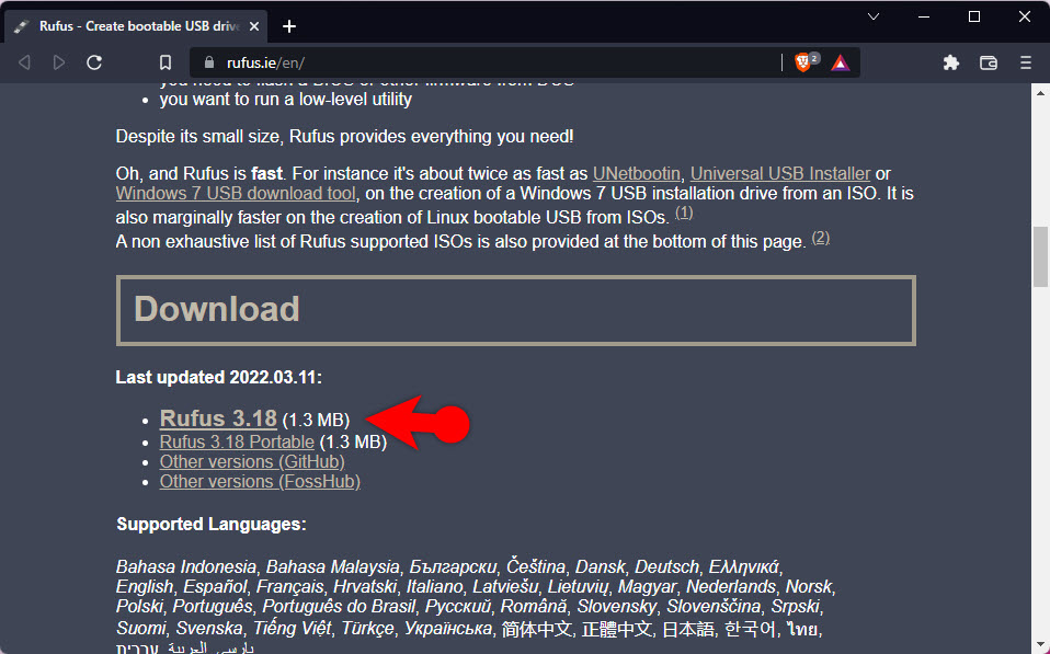Download Rufus 2